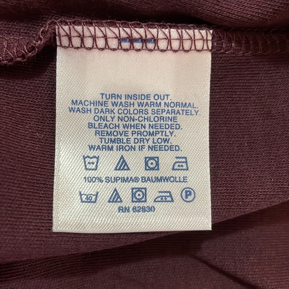 Lands’ End Cotton Polo Shirt - Burgundy - Picture 9 of 10